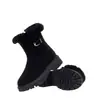 Botas de neve femininas, botas curtas, nova coleção de inverno 2026, botas curtas estilo coreano, quentes e forradas com fleece, botas de cano médio com sola grossa e saltos robustos