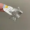 Pendientes de Estrella de Cinco Puntas Tridimensionales de Circonita de Moda Coreanos Nuevos Exquisitos Diseño de Lujo Ligero Pendientes Versátiles de Gama Alta
