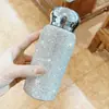 Termo tipo copa de diamante de alto valor de color, taza térmica con diamantes engastados a mano, taza de moda en internet, vaso de agua con aislamiento térmico, botella de agua con aislamiento térmico