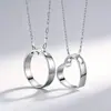 Collares de Corazón para Pareja de Venta Caliente Transfronteriza para Hombres y Mujeres, Cadena para Clavícula de Lujo Accesible de Gama Alta, Joyería de Moda Estilo Ins de Nicho