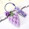 Llavero de Uva de Lana Acabada Adornos Colgantes Tejido de Punto para Mujer Hecho a Mano Crochet Colgante Accesorios para Mochila Escolar Joyería Regalos
