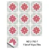 Pegatinas de Azulejos Retro Marroquíes con Patrones Octagonales Rojos y Grises para Embellecimiento y Decoración de Paredes de Cocina y Sala de Estar, Papel Autoadhesivo