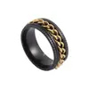 Anillos de Acero Inoxidable Transfronterizos Europeos y Americanos para Mujer, Anillos Mate Esmerilados para Hombre, Anillos Giratorios de Acero de Titanio que No se Desvanecen al por Mayor