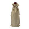 Set de Bolsa de Lino para Vino Lista para Usar Bolsa de Lino para Botella de Vino con Cordón Bolsa de Lino con Cordón para Embalaje de Vino