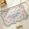 Alfombrillas de Piso Estilo Japonés y Coreano de Lino Sintético para Baño, Entrada del Hogar, Felpudos Tejidos Absorbentes de Agua de Secado Rápido, Alfombras para Ducha