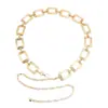 Novo cinto feminino, estiloso e elegante, estilo vintage, acessório de cintura com corrente decorativa de metal esculpido, dropshipping transfronteiriço