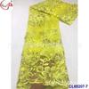 Tecido de Renda Transparente Bordado Dupla Cor com Malha de Miçangas Europeia e Americana Tecido para Festa Vestido de Noite Vestido de Casamento