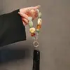 Pulseira de Pedra Xadrez Colorida Fresca e Simples Corrente para Capa de Celular Corrente Criativa para Pendurar na Bolsa Pingente de Chaveiro Universal para Mulheres