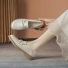 Zapatos Planos de Piel Suave para Mujer en Otoño, Mocasines Transpirables y Cómodos, Nuevos Zapatos Pequeños de Piel JK 2025, Zapatos de Mujer de Moda y Versátiles con Suela Suave