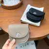 Bolsa redonda pequeña ~ Artículo más vendido transfronterizo, bolso de solapa pequeño de alta gama con cierre de broche y cremallera, tarjetero estilo Chanel, monedero moderno y dulce