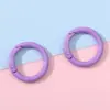 Anillo de llavero con cierre de resorte pintado en spray de aleación, cuenta retorcida en forma de corazón redondo, accesorio de gancho de cuentas hecho a mano para DIY