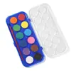 Tinta Guache Sólida Pigmento em Pó para Crianças 12 Cores Embalagem Concha Multi-Color Opcional Transfronteiriço