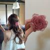 Novo Estilo Chinês Dry Rose Flower Strap Clip Female Shark Clip Guofeng Estilo Antigo Acessórios para o Cabelo Grampo de Cabelo