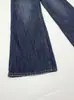 Suministro de Fábrica Nuevo Original Vaca 005L Retro Azul Oscuro de Cintura Baja Pierna Ancha Rectos Largos Jeans para Mujer