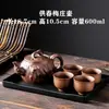 Tetera de Arena Púrpura Flor de Ciruelo Tetera Grande Gran Capacidad Semi-hecha a Mano Tetera Individual Juego de Té Cerámico para el Hogar Taza de Té Traje