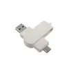 Venta al por mayor de fábrica 25 años Biodegradable 32 GB Paja de Trigo Giratorio Doble Uso USB de Madera para Teléfonos Móviles y Computadoras