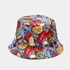 Nuevo Sombrero de Pescador Creativo Estampado con Patrón de Verduras 2026 para Mujer, Sombrero de Sol Casual para Exteriores de Verano, Sombrero de Cubo Versátil