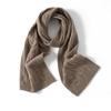 Bufanda de Cachemira para Mujer 100% Cachemira Pura Otoño e Invierno Sencilla Versátil Moderna Patrón Trenzado Color Sólido Tejida Cálida Bufanda para el Cuello