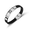 Pulseras de Acero Inoxidable para Hombre de Venta Caliente Transfronteriza, Pulseras de Silicona Personalizadas de Moda, Pulseras que No se Desvanecen, Venta al por Mayor de Joyería
