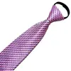 Fabricante Hombres Negros Casual Rayas Azules Corbata de Negocios Corbata Perezosa 8cm Corbata sin Corbata al por Mayor Cremallera