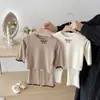 Conjunto de Pijama de Primavera y Otoño para Niñas, Elegante Marca Trendy Personalizada para Niños, Color Bloque de Encaje con Lazo, Pantalones Largos
