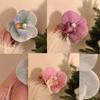 Didy No Tiene Miedo del Mismo Pasador Verde de Phalaenopsis Flor Lateral Flor Artificial Tocado Accesorios para el Cabello de Viaje a la Costa