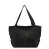 Bolsa de Compras de Gran Capacidad Estilo Coreano de Moda Bolso Tote de Franela Literario Casual Bolso de Mano Bolso de Hombro Casual para Dama