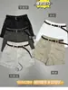 Pantalones Cortos Casuales de Cintura Alta Retro Versátiles de Corte A con Dobladillo Enrollado de Verano para Mujer 16512