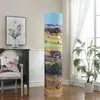 Estilo Japonés Coreano Cubierta de Polvo Cilíndrica de Cobertura Total para Aire Acondicionado Cubierta de Polvo Vertical Redonda para Máquina de Gabinete Tela con Dibujos Animados Cubierta para Aire Acondicionado