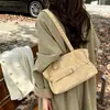 Bolso de axila Melard vintage de gamuza, gran capacidad, elegante bolso tote con un diseño de cinturón único, bolso de mano y bolso de hombro de moda