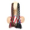 Pelucas de Trenzas de Boxeadora Coloridas para Chicas Geniales Pelucas de Trenzas de Boxeadora Europeas y Americanas Trenzas Reggae Hip Hop Trenzas Sucias Cola de Caballo