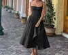 Vestido strapless estilo europeu e americano da Amazon, vestido camisola vermelho sexy que afina a cintura para mulheres, novo em estoque, envia em 24 horas