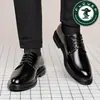 Nuevos zapatos de cuero para hombre de primavera y otoño, antideslizantes, transpirables, casuales, de negocios, para traje formal de novio, zapatos de boda estilo coreano