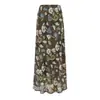 Saia Floral Estilo Resort Francês Justa ao Corpo Saia Cauda de Peixe Moda Nova de Verão Cintura Alta Slim-Fitting Saia Longa para Mulheres
