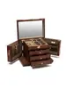 Caja de Almacenamiento de Joyas de Madera de Gran Capacidad Caja de Regalo para Joyas Pendientes Caja de Joyas Collar