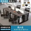 Combinação de Mesa e Cadeira de Escritório Estação de Trabalho para Funcionários 4 pessoas 6 pessoas Mesa de Computador Simples para Pessoal de Escritório Mesa de Trabalho