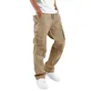 Pantalones casuales deportivos rectos para hombre transfronterizos de Amazon AliExpress, nuevo diseño multibolsillos, color liso de Wish, talla grande, cordón, longitud larga