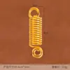 Hebilla de Tensión de Resorte Dorada de Doble Extremo Transfronteriza Lanyard Multifuncional para Equipaje Ropa con Anillo Decorativo para Extensión de Cabello DIY