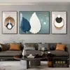 Pintura decorativa moderna minimalista para sala de estar, arte abstrato em linha, pintura para pendurar na parede de fundo do sofá, tríptico de atmosfera de alta qualidade