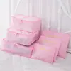 Bolsa de Almacenamiento para Viaje Set de Siete Piezas, Bolsa de Empaque para Equipaje de Viaje de Gran Capacidad, Bolsa Portátil de Almacenamiento para Ropa