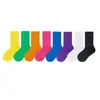Calcetines para Niños Algodón Puro Calcetines de Caña Alta Niños y Niñas Otoño Calcetines de Algodón de Tubo Extendido Niños y Niñas Color Sólido Calcetines de Moda
