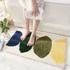 Alfombra de Piso Estilo Ins Fresca y Sencilla para el Hogar de Cachemir Artificial, Alfombra Absorbente, Alfombra de Baño, Felpudo de Entrada, Alfombrilla Antideslizante Absorbente de Agua