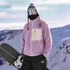Chaqueta de punto de forro polar ondulado de marca moderna, anti-pilling, unisex, corte tridimensional, chaqueta casual de bloques de color