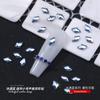 Azul claro taladro plano taladro de uñas mini tamaño pequeño mediano y grande azul amor gota de agua vidrio k9 joyería para uñas al por mayor