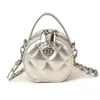Nuevo Bolso Redondo Mini Exquisito para Niñas y Bebés, Bolso de Hombro para Bebé de Color Sólido Acolchado a la Moda, Bolso Accesorio Infantil