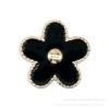 Imitación Metal Negro Pequeña Perla Acrílica Fragante Brillante Flor para Zapato Hebilla para Zapato Zuecos Pantuflas Hebilla Decorativa Removible