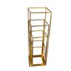 Nuevo Marco Cuadrado Electrochapado en Oro Marcador de Pasillo Geométrico Soporte Floral Soporte para Flores de Boda Decoración Accesorios de Boda Rectangular