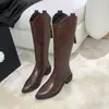 Botas Femininas Tamanho Grande 41 a 43 Pés Largos Inverno Novas Botas para Mulheres Cheinhas Pernas Grossas Cano Alto Panturrilha Larga Salto Alto Botas Longas