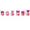 Decoración de Fiesta Temática de Niña Bandera Rosa para Cumpleaños de Niña Bandera para Pastel Fondo de Globos Traje