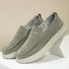 Zapatos de Tela Old Beijing Estilo Nuevo Primavera para Hombre, Suela Suave, Transpirables, Slip-On Casuales de Lona, Antideslizantes de Suela Gruesa, Zapatos de Papá
